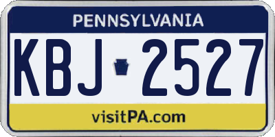 PA license plate KBJ2527