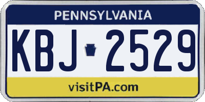 PA license plate KBJ2529
