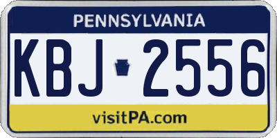 PA license plate KBJ2556