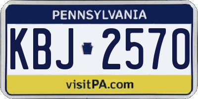 PA license plate KBJ2570