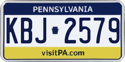 PA license plate KBJ2579