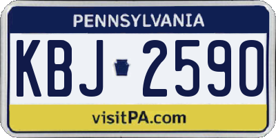 PA license plate KBJ2590