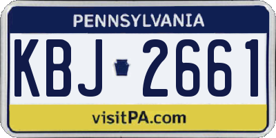PA license plate KBJ2661