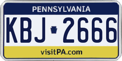 PA license plate KBJ2666