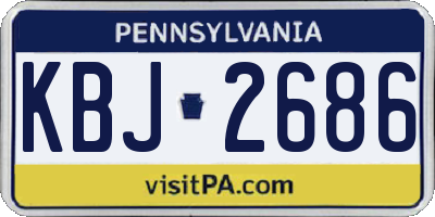 PA license plate KBJ2686