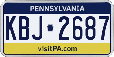 PA license plate KBJ2687