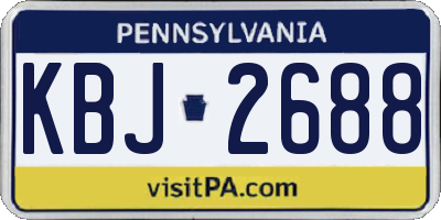 PA license plate KBJ2688