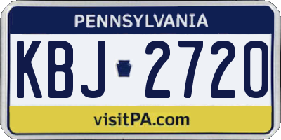 PA license plate KBJ2720