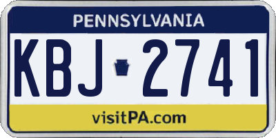 PA license plate KBJ2741