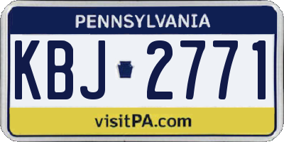 PA license plate KBJ2771