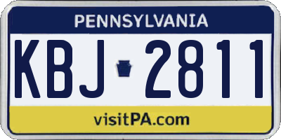 PA license plate KBJ2811