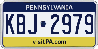PA license plate KBJ2979