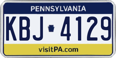 PA license plate KBJ4129