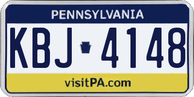 PA license plate KBJ4148