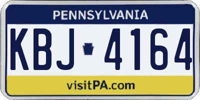 PA license plate KBJ4164