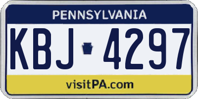 PA license plate KBJ4297