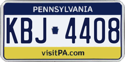 PA license plate KBJ4408