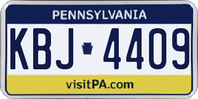 PA license plate KBJ4409
