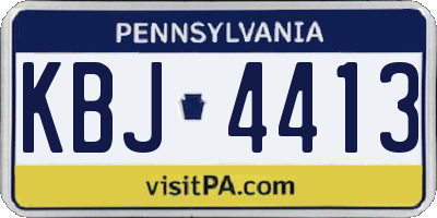 PA license plate KBJ4413