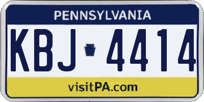 PA license plate KBJ4414