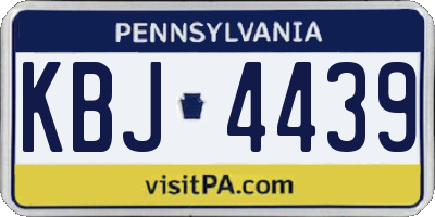 PA license plate KBJ4439