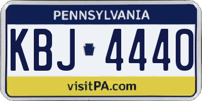 PA license plate KBJ4440