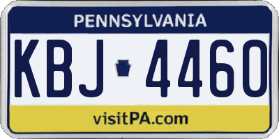 PA license plate KBJ4460