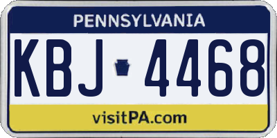 PA license plate KBJ4468