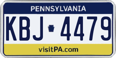 PA license plate KBJ4479
