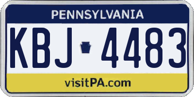 PA license plate KBJ4483