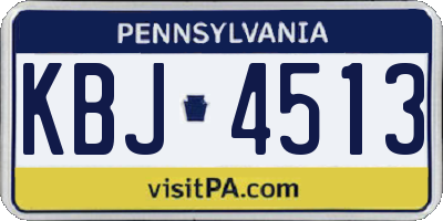 PA license plate KBJ4513