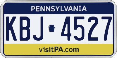 PA license plate KBJ4527