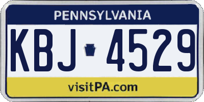 PA license plate KBJ4529