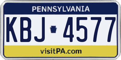 PA license plate KBJ4577