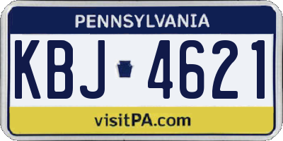 PA license plate KBJ4621