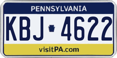 PA license plate KBJ4622