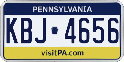 PA license plate KBJ4656
