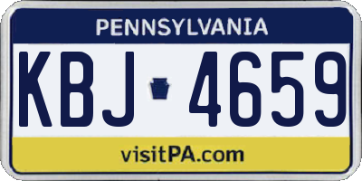 PA license plate KBJ4659