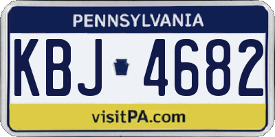 PA license plate KBJ4682