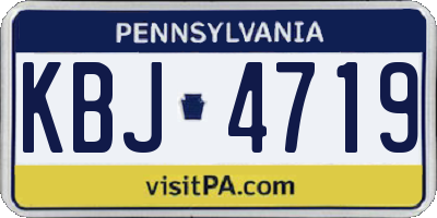 PA license plate KBJ4719