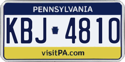 PA license plate KBJ4810
