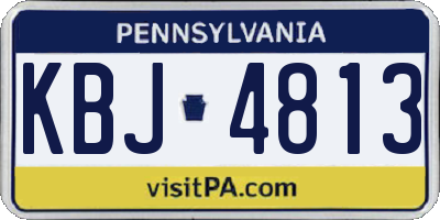 PA license plate KBJ4813