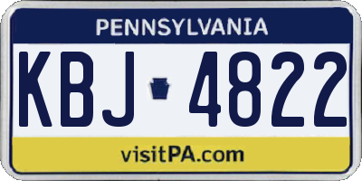 PA license plate KBJ4822