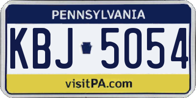 PA license plate KBJ5054