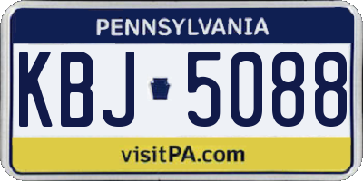 PA license plate KBJ5088