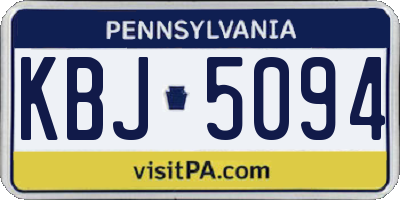 PA license plate KBJ5094