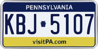 PA license plate KBJ5107