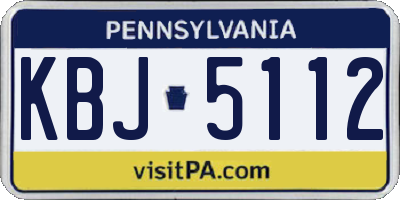 PA license plate KBJ5112
