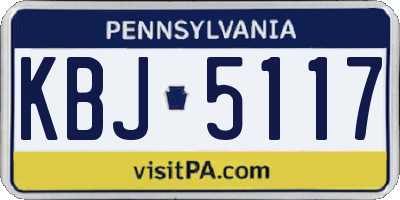 PA license plate KBJ5117
