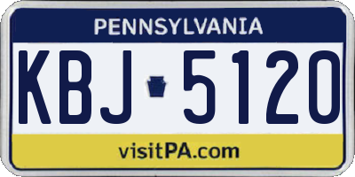 PA license plate KBJ5120